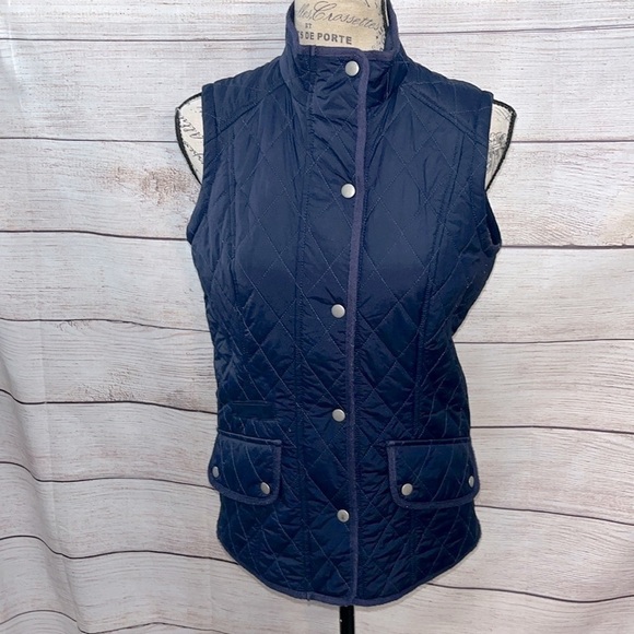Untuckit Woman’s Puffer Vest Quilted Navy Blue Size Small - Picture 1 of 9